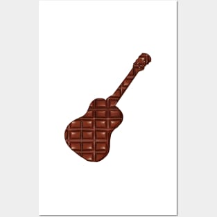 Chocolate guitar for chocoholics   Delicious sweet milk chocolate Posters and Art